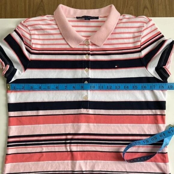 Tommy Hilfiger Multi-Stripe Polo - Women M - Picture 7 of 12